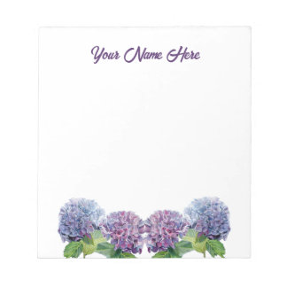 Bloc de notas de Hortensias Azules Zafiro