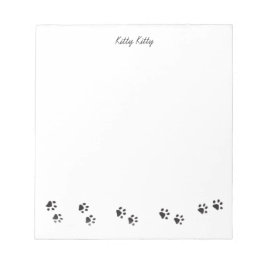 Bloc de notas de huellas de patas de gatito