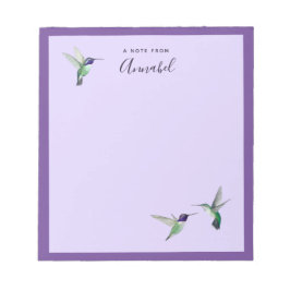 Bloc de notas de Hummingbirds de personalizado Cos