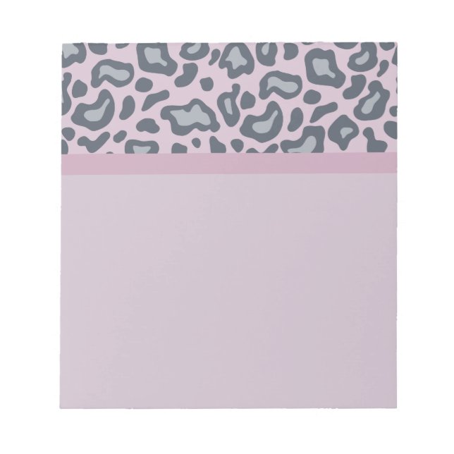Bloc de notas de impresión de leopardo de Lavender (Frente)