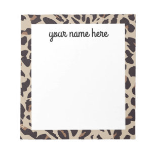 Bloc de notas de impresión Leopardo personalizado