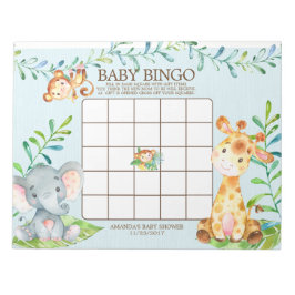 Bloc de notas de juego de bingo Baby Shower Jungle