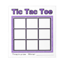 Bloc de notas de juego Tac Tac Tac Purple