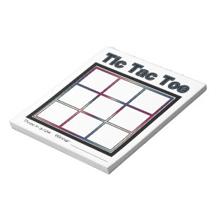 Bloc de notas de juego Tic Tac Toe