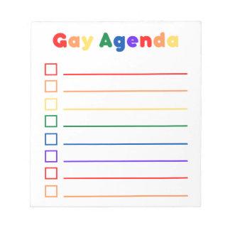 Bloc de notas de la agenda gay