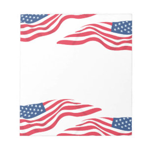 Bloc de notas de la bandera de Estados Unidos