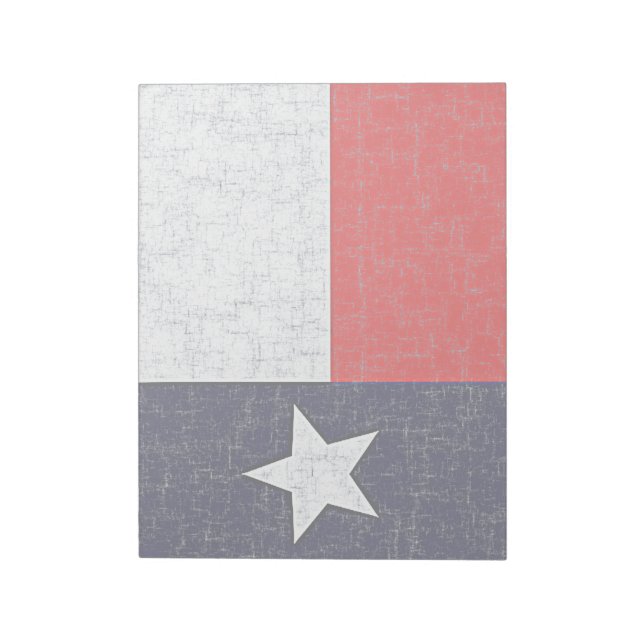 Bloc de notas de la BANDERA ESTATAL TEXAS (Lado Izquierdo)