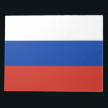 Bloc de notas de la bandera rusa (Rusia)<br><div class="desc">Este diseño presenta la bandera nacional de Rusia (también conocida como la Federación Rusa), que es un país transcontinental que abarca Europa del Este y el Norte de Asia. Rusia es el país más grande del mundo y el más poblado de Europa. Rusia está integrada por más de una octava...</div>