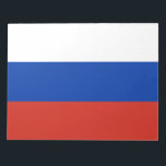 Bloc de notas de la bandera rusa (Rusia)<br><div class="desc">Este diseño presenta la bandera nacional de Rusia (también conocida como la Federación Rusa), que es un país transcontinental que abarca Europa del Este y el Norte de Asia. Rusia es el país más grande del mundo y el más poblado de Europa. Rusia está integrada por más de una octava...</div>