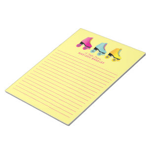 Bloc de notas de la estación de patinaje retro de 