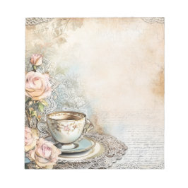 Bloc de notas de la fiesta del té victoriano