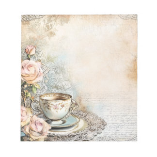 Bloc de notas de la fiesta del té victoriano