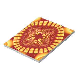 Bloc de notas de la flor de fuego