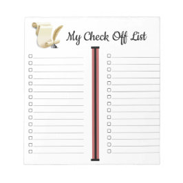 Bloc de notas de la lista de desprotección