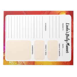 Bloc de notas de la lista de tareas pendientes de