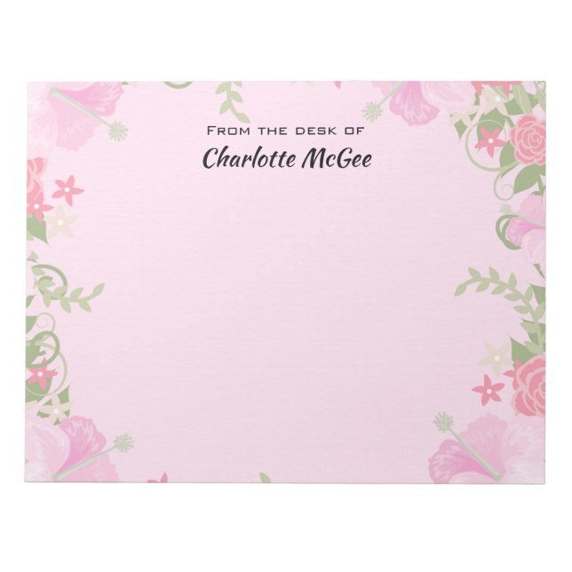 Bloc De Notas De la Oficina de Nombre Personalizado  (Frente)