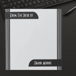 Bloc De Notas De La Oficina Moderna De Arte Deco<br><div class="desc">Disfruto recreando el arte deco y los estilos de diseño vintage. Este moderno panel de notas Art Deco es perfecto para enviar notas y memes desde el escritorio de...  Magnífico bloc de notas personalizado para su cubículo de espacio de trabajo o su oficina en casa.</div>