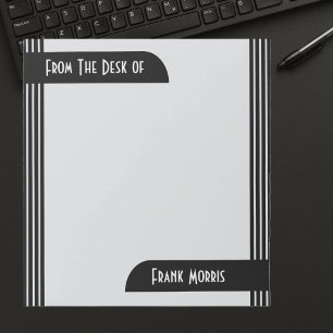 Bloc De Notas De La Oficina Moderna De Arte Deco