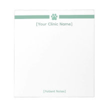 Bloc de notas de la oficina veterinaria | Logotipo