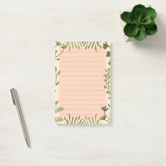 Bloc de notas de la planta de Boho Mínimo Verde Sa