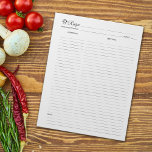 Bloc de notas de la receta culinaria simple Minima<br><div class="desc">Un simple cuaderno minimalista con hongos para la organización de recetas.</div>