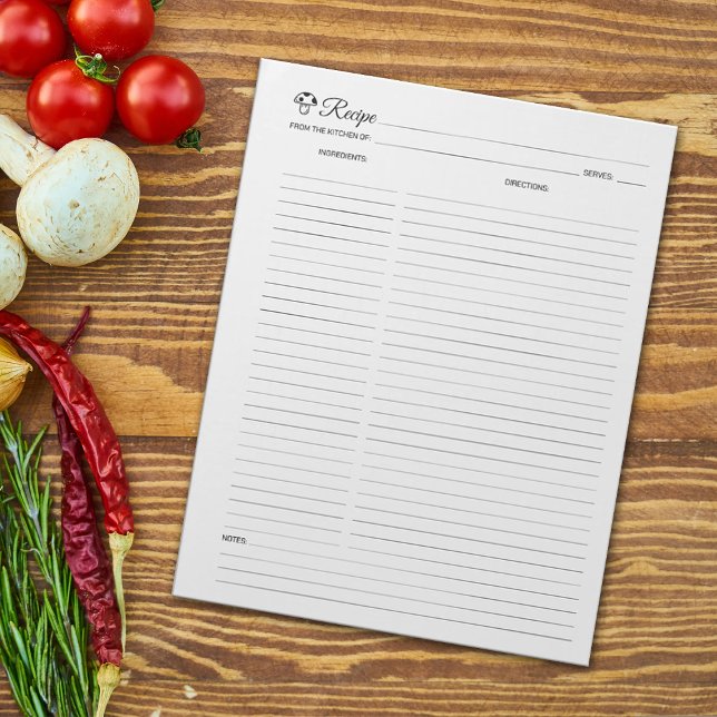 Bloc de notas de la receta culinaria simple Minima (Subido por el creador)