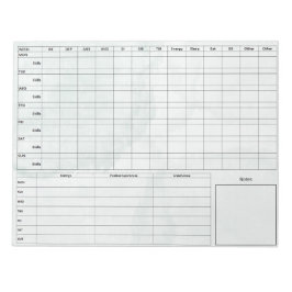 Bloc de notas de la tarjeta láctea DBT - 40 hojas 