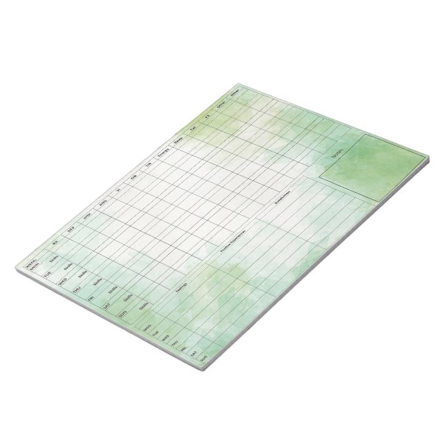 Bloc de notas de la tarjeta láctea DBT - 40 hojas  (Lado Derecho)