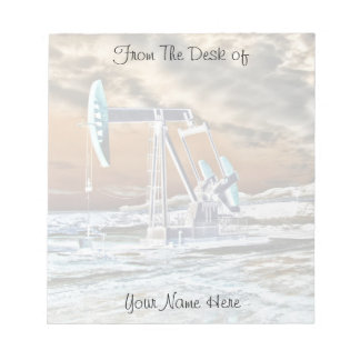 Bloc de notas de la unidad de bombeo colorido pers