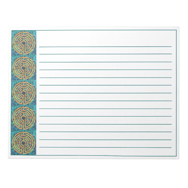 Bloc de notas de LABYRINTH II 11"x8.5" + líneas (Frente)