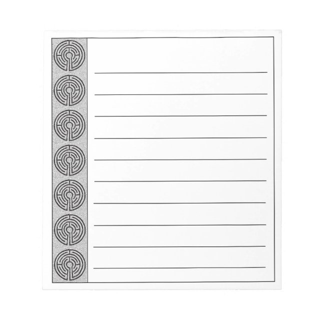 Bloc de notas de LABYRINTH VII 5.5x6 + líneas (Frente)