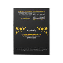 Bloc de notas de las estrellas favoritas de gradua
