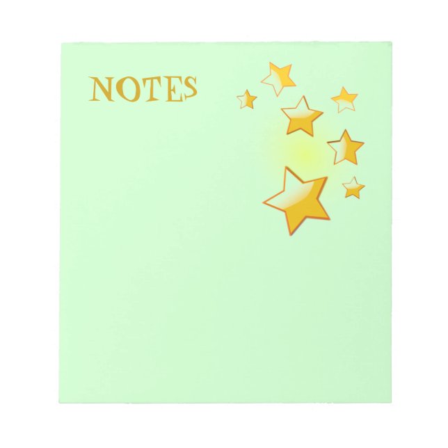 Bloc de notas de las estrellas verdes (Frente)