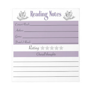 Bloc de notas de lectura