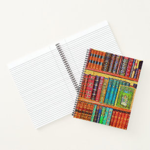 Bloc de notas de libros de biblioteca