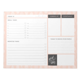 Bloc de notas de lista de tareas pendientes para e