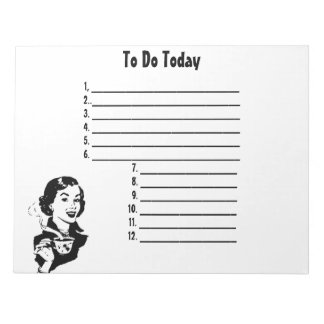 Bloc de notas de lista retro a hacer