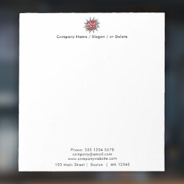 Bloc de notas de logotipo comercial y envío de dir