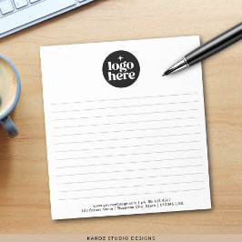 Bloc de notas de logotipo de negocio simple modern