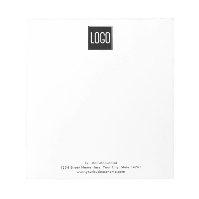 Bloc de notas de logotipo empresarial personalizad (Frente)