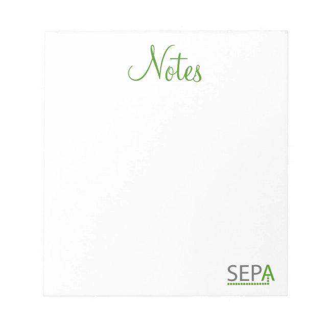 Bloc de notas de logotipo SEPA (Frente)