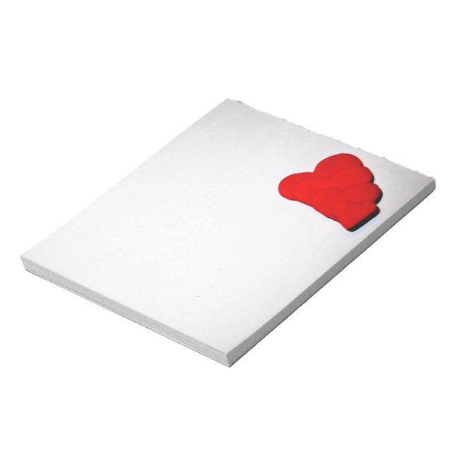 Bloc de notas de los corazones rojos (Lado Izquierdo)