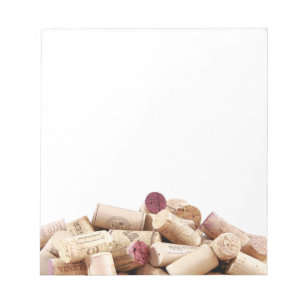 Bloc de notas de los corchos de vino