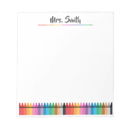 Bloc de notas de los maestros de preescolar Rainbo