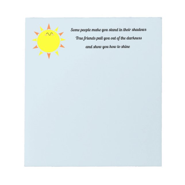 bloc de notas de los verdaderos amigos (Frente)