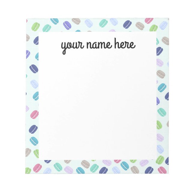 Bloc de notas de macarones personalizado (Frente)