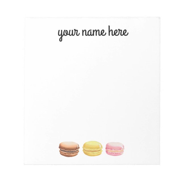 Bloc de notas de macarons personalizado (Frente)
