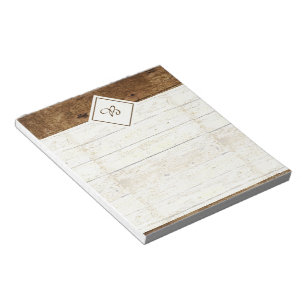 Bloc de notas de madera blanca