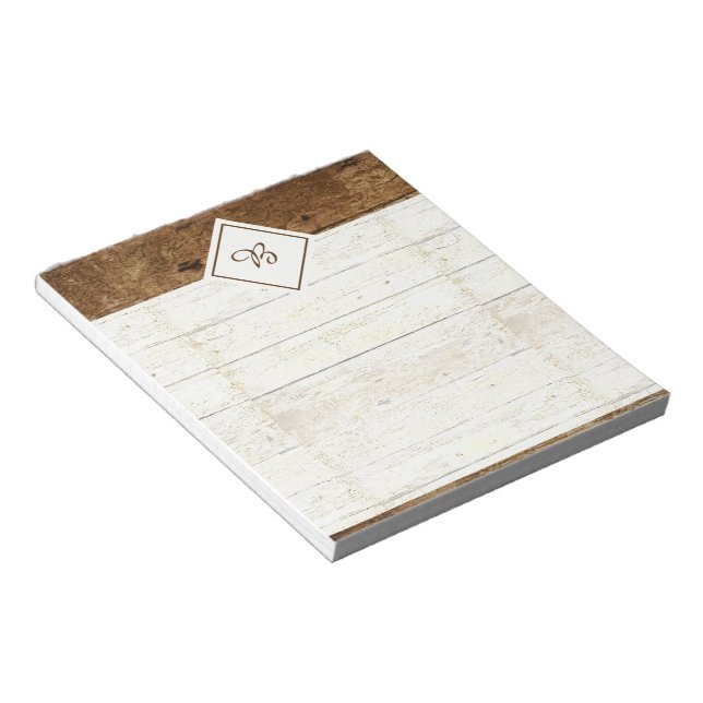 Bloc de notas de madera blanca (Lado Derecho)