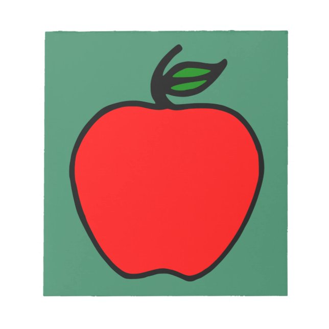 Bloc de notas de manzana roja  (Frente)